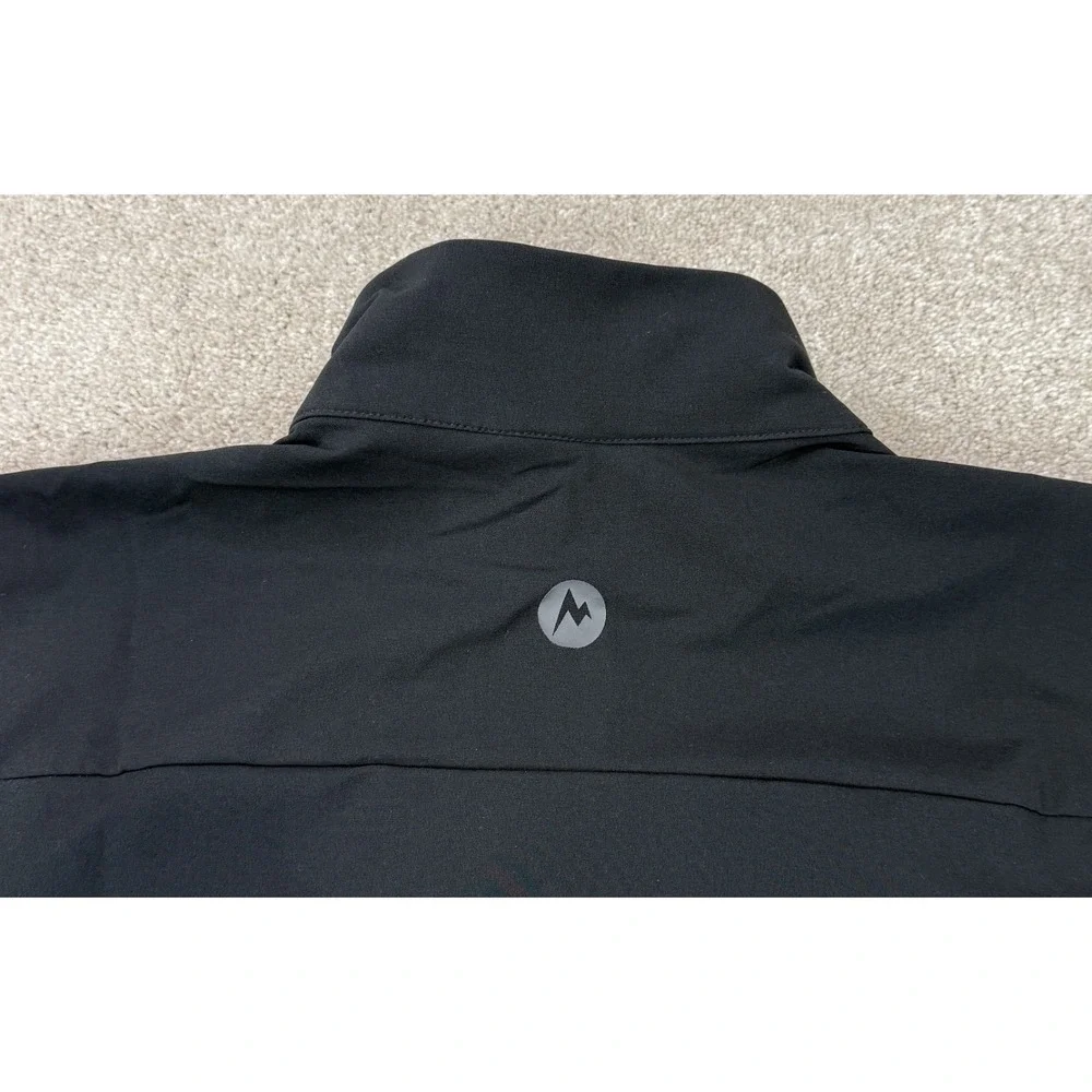Marmot Tempo Full Zip Men's XL Softshell Hiking Active Running Vest Black Logo
